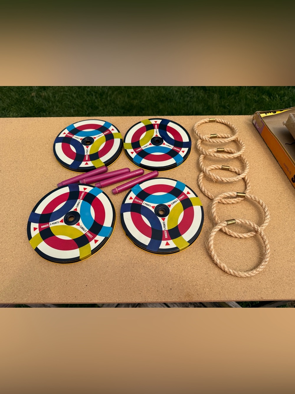 Vintage 1967 Hasbro Ring Toss Game - Complete Retro Skill Toy